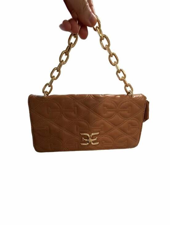 Sam Edelman Handbags - Sam Edelman Quilted Logo Zip Around Wallet with Chain Strap